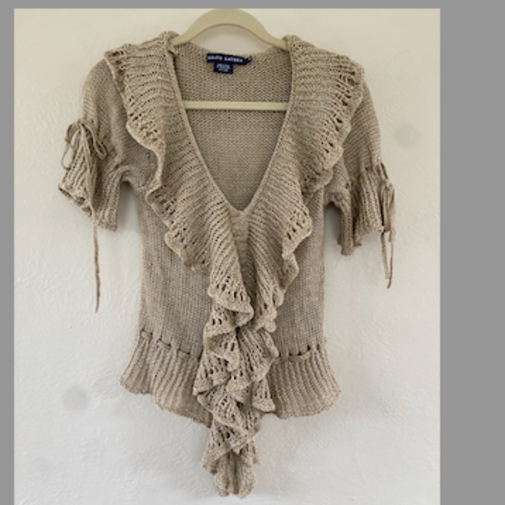 Ralph Lauren Blue Label Linen Knit Sweater Size M